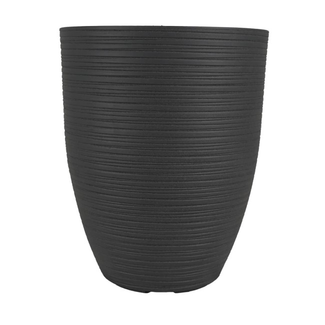 Set da 2 Vasi in Poliresina Grigia Eleganza per Interni ed Esterni