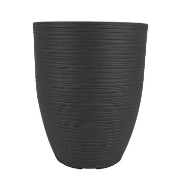 Set da 2 Vasi in Poliresina Grigia Eleganza per Interni ed Esterni