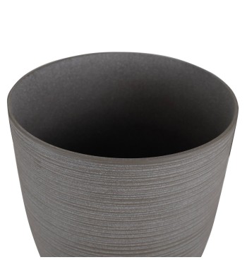 Set da 2 Vasi in Poliresina Mista a Polvere di Pietra Color Sabbia, per Interni ed Esterni