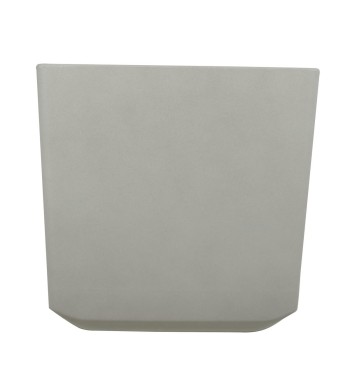 Set da 2 Vasi Quadrato Beige in Poliresina Mista a Polvere di Pietra, per Interni ed Esterni