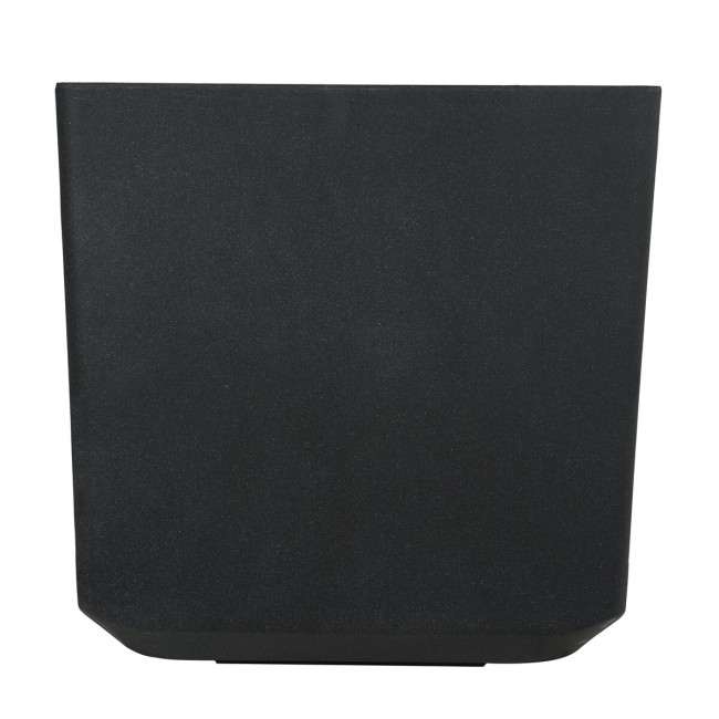 Set da 2 Vasi Quadrato Nero in Poliresina ad Alta Densità Mista a Polvere di Pietra, per Interni ed Esterni