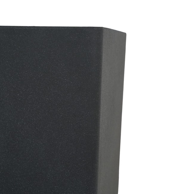 Set da 2 Vasi Quadrato Nero in Poliresina ad Alta Densità Mista a Polvere di Pietra, per Interni ed Esterni