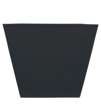 Set da 2 Vasi Quadro Nero in Poliresina Mista a Polvere di Pietra per Interni ed Esterni