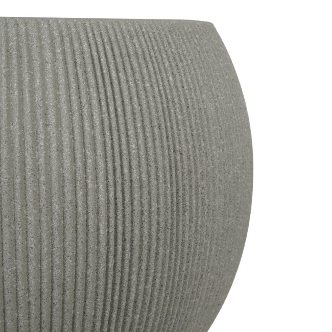 Set da 2 Vasi Beige a Forma Sferica in HDPE, per Interni ed Esterni