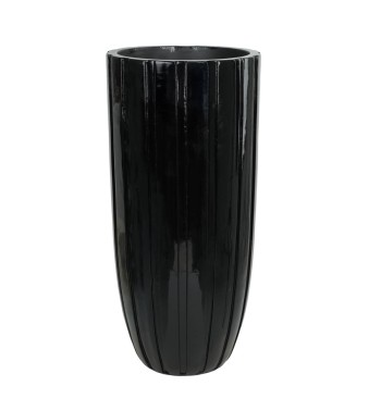 Vaso Alto in Vetroresina Nero, Eleganza per Interni ed Esterni