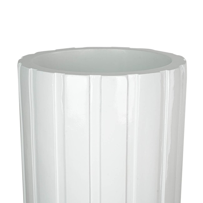 Vaso Alto in Vetroresina Bianco, per Interni ed Esterni