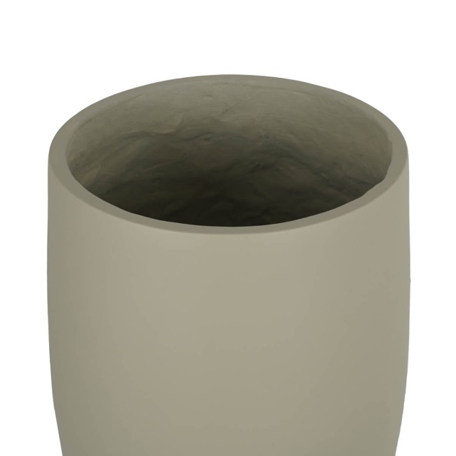 Set Tre Vasi in Ossido di Magnesio Taupe, Eleganza per Interni ed Esterni