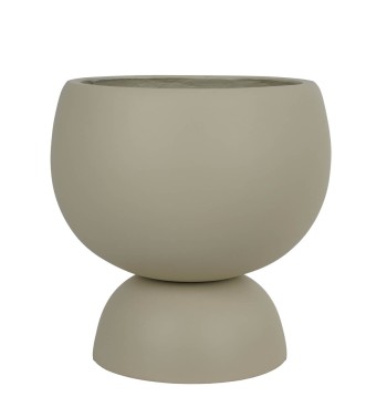 Set Tre Vasi in Ossido di Magnesio Taupe, Eleganza per Interni ed Esterni