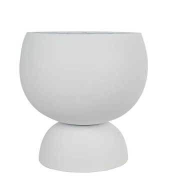 Set Tre Vasi in Ossido di Magnesio Bianco, Eleganza Minimal per Interni ed Esterni