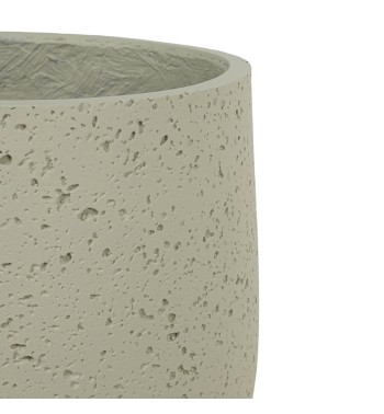 Set Tre Vasi in Ossido di Magnesio Taupe, Uso per Interni ed Esterni