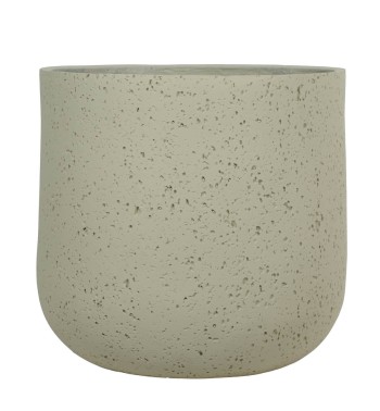 Set Tre Vasi in Ossido di Magnesio Taupe, Uso per Interni ed Esterni