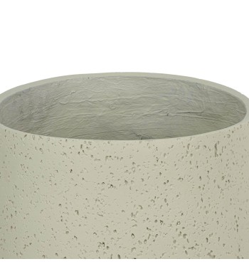 Set Tre Vasi in Ossido di Magnesio Taupe, Uso per Interni ed Esterni