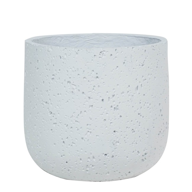 Set Tre Vasi in Ossido di Magnesio Bianchi, Uso Interno ed Esterno