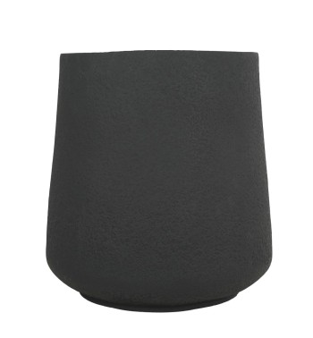 Set Due Vasi Neri in Ossido di Magnesio, Uso per Interni ed Esterni