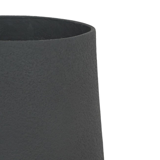 Set Due Vasi Neri in Ossido di Magnesio, Uso per Interni ed Esterni