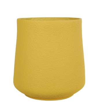 Set Due Vasi in Ossido di Magnesio Senape, per Interni ed Esterni