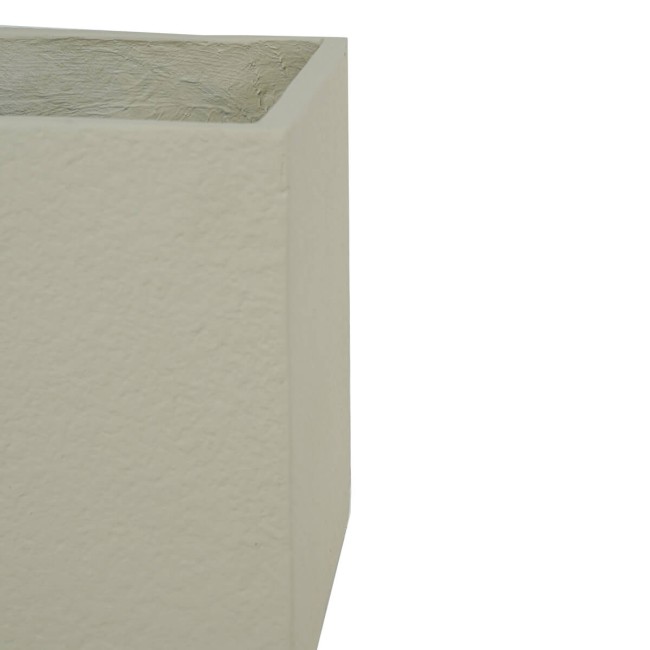 Set Due Vasi Cubo in Ossido di Magnesio Taupe, per Interni ed Esterni