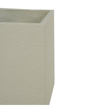 Set Due Vasi Cubo in Ossido di Magnesio Taupe, per Interni ed Esterni