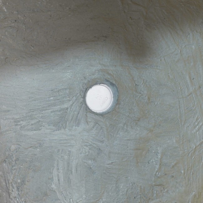 Set Due Vasi Cubo in Ossido di Magnesio Taupe, per Interni ed Esterni