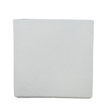 Set Due Vasi Cubo in Ossido di Magnesio Bianco, per Interni ed Esterni