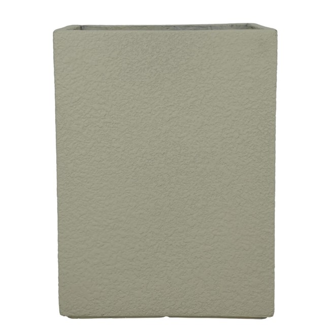 Set Due Vasi Rettangolari in Ossido di Magnesio Taupe, per Interni ed Esterni