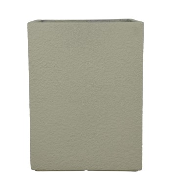 Set Due Vasi Rettangolari in Ossido di Magnesio Taupe, per Interni ed Esterni