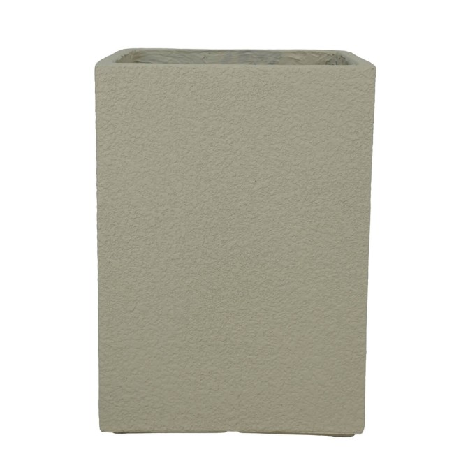 Set Due Vasi Rettangolari in Ossido di Magnesio Taupe, per Interni ed Esterni