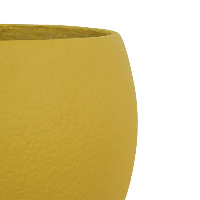 Set Tre Vasi in Ossido di Magnesio Senape, per Interni ed Esterni