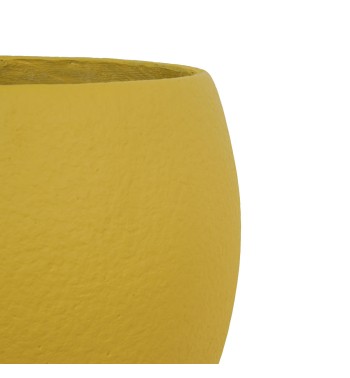 Set Tre Vasi in Ossido di Magnesio Senape, per Interni ed Esterni