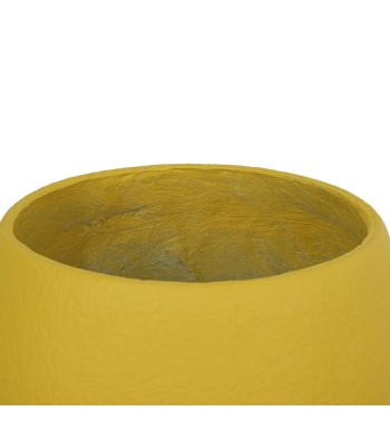 Set Tre Vasi in Ossido di Magnesio Senape, per Interni ed Esterni