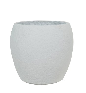 Set Tre Vasi in Ossido di Magnesio Bianco, per Interni ed Esterni