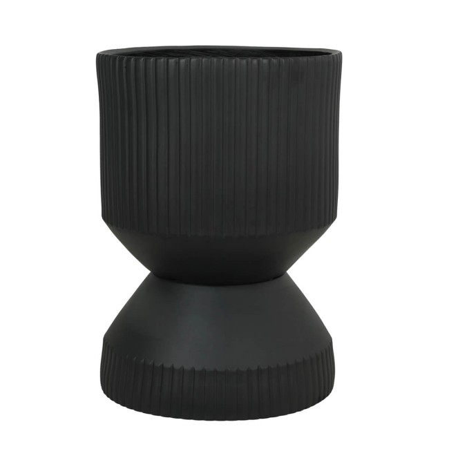 Set Due Vasi in Ossido di Magnesio Nero, Uso Interno ed Esterno