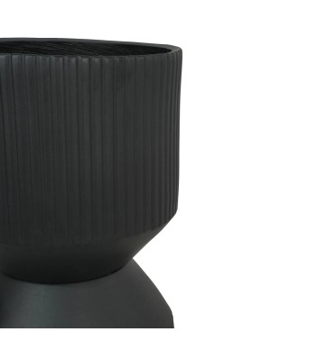 Set Due Vasi in Ossido di Magnesio Nero, Uso Interno ed Esterno