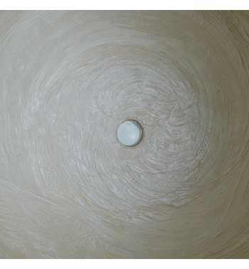 Set Due Vasi in Ossido di Magnesio Taupe, per Uso Interno ed Esterno