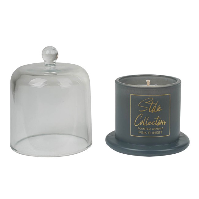 Candela Profumata con Cloche in Vetro Sunset