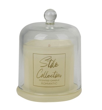Candela Profumata con Cloche in Vetro Romantic
