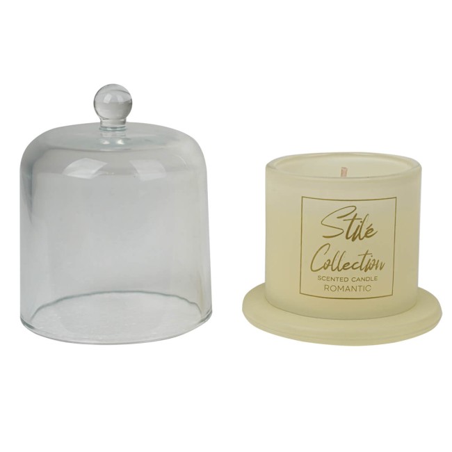 Candela Profumata con Cloche in Vetro Romantic