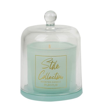 Candela Profumata con Cloche in Vetro Rum Pub