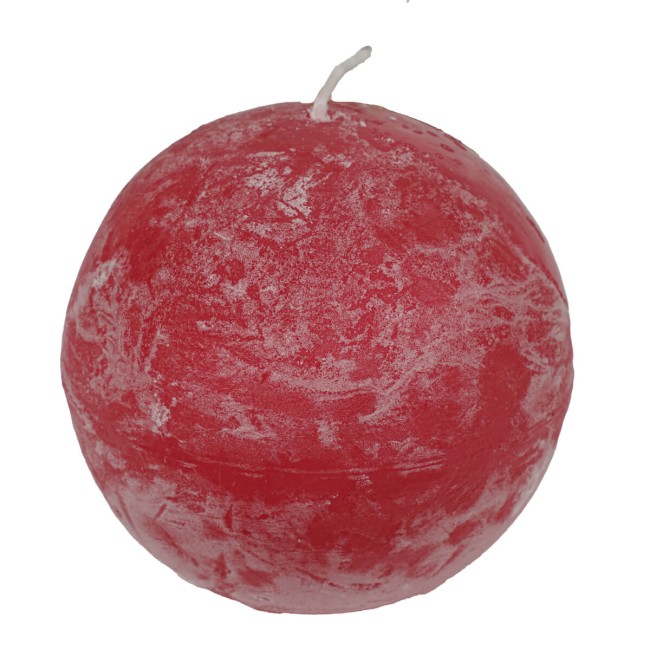 Candela Profumata a Sfera Rossa D.8 cm