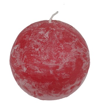 Candela Profumata a Sfera Rossa D.8 cm