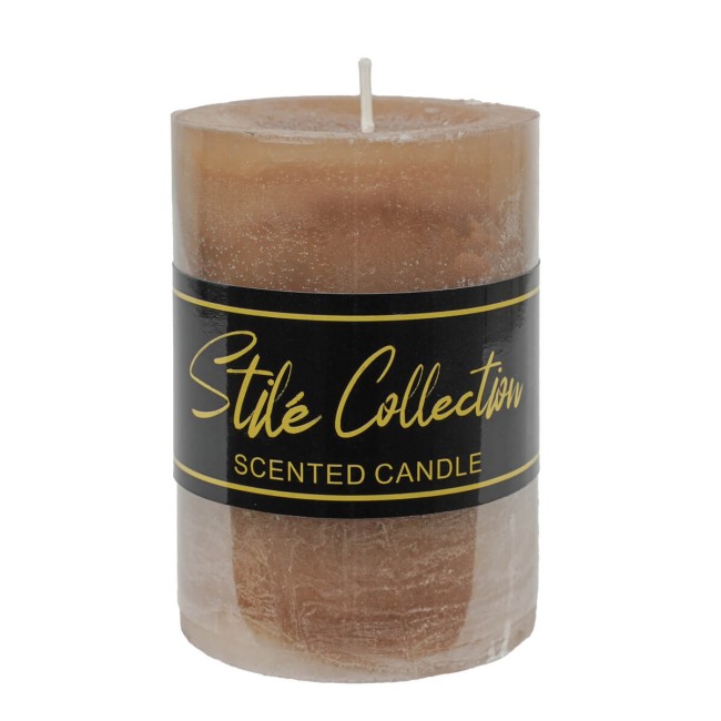 Candela Profumata Marrone D.7xH.10 cm