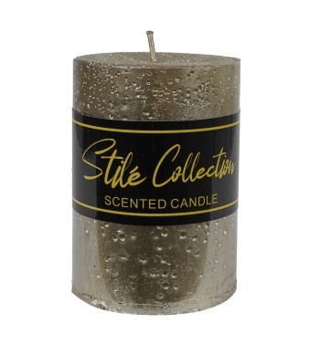 Candela Profumata Oro D.7xH.10 cm