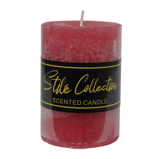 Candela Profumata Rossa D.7xH.10 cm