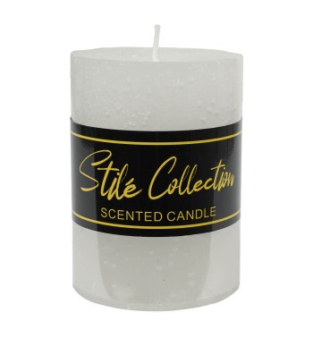 Candela Profumata Bianca D.7xH.10 cm