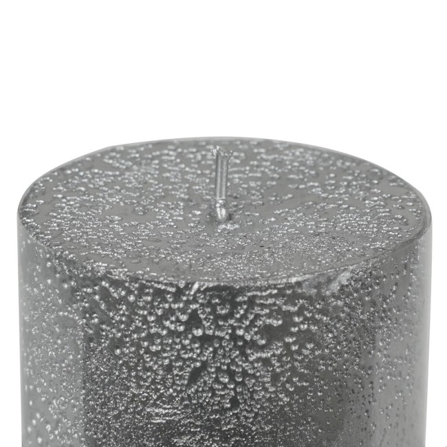 Candela Profumata Argento D.7xH.15 cm