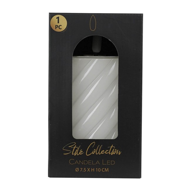 Candela Led in Cera Bianca