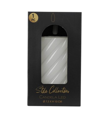 Candela Led in Cera Bianca