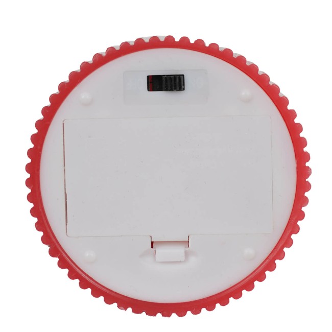 Candela Led Rigata in Cera Rossa