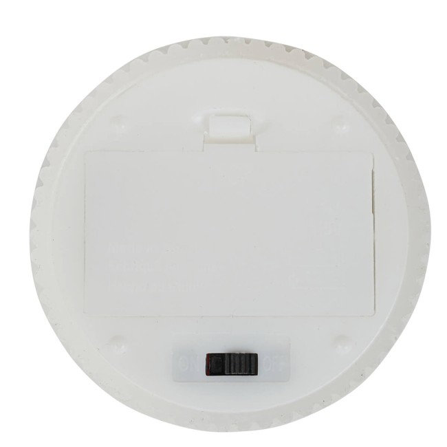 Candela Led Bianca in Cera Rigata