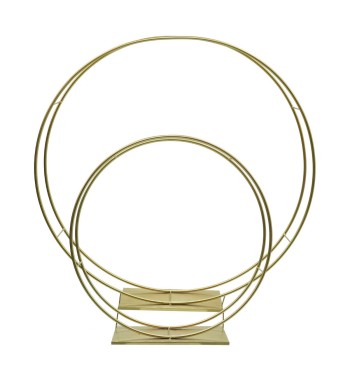 Set 2 Strutture Multifunzionali Tonde Oro